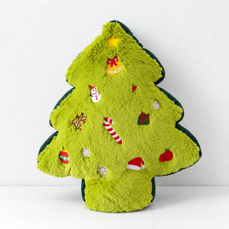 CouldNook Christmas Shaped Cushion - Plush Star Tree and Snowflake