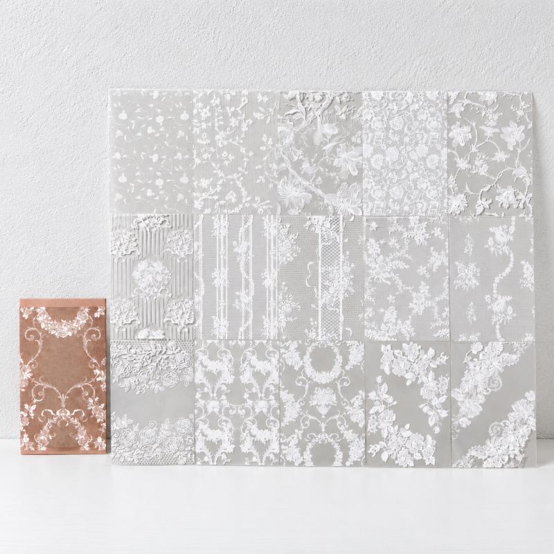 CouldNook Lace PET Sticker Book - Six Vintage Designs