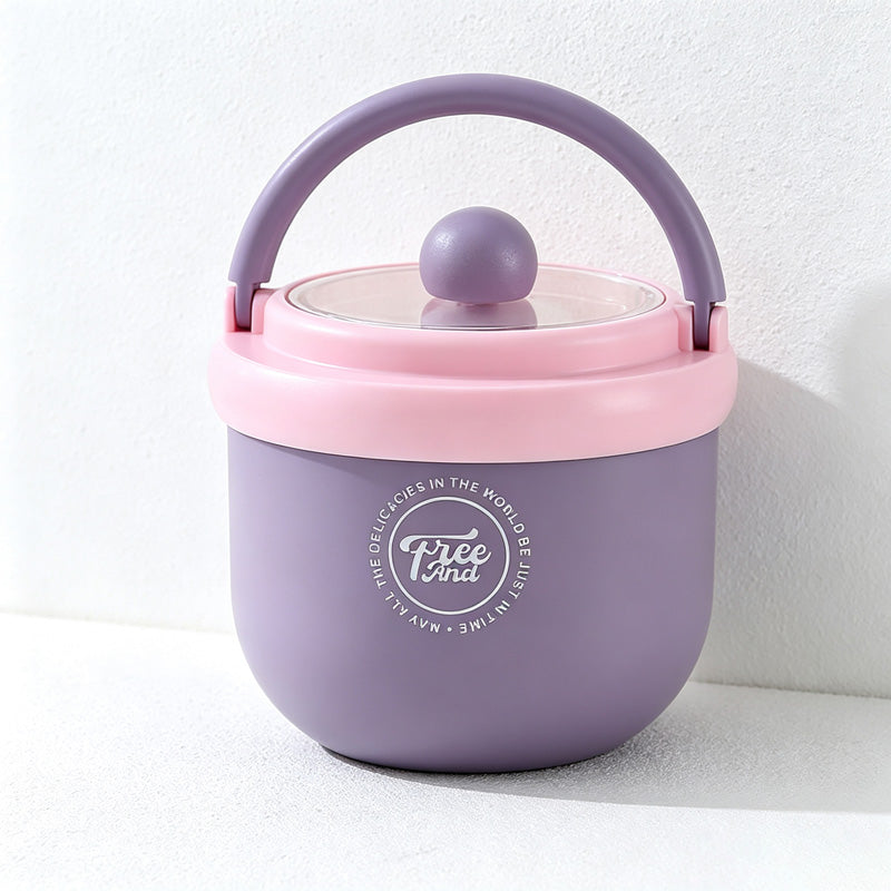 CouldNook Breakfast Cup - Swing Handle and Clear Round-Knob Lid