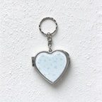 CouldNook Heart Mirror Keychain - Patterned Hinged Cover