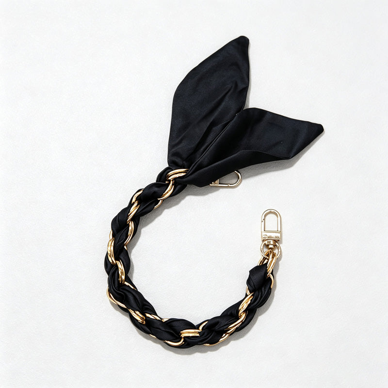 CouldNook Graphic Phone Wrist Strap - Monochrome Braided Scarf Loop