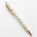 CouldNook Floral Ballpoint Pen - Wrapped Barrel and Metallic-Tone Clip Details
