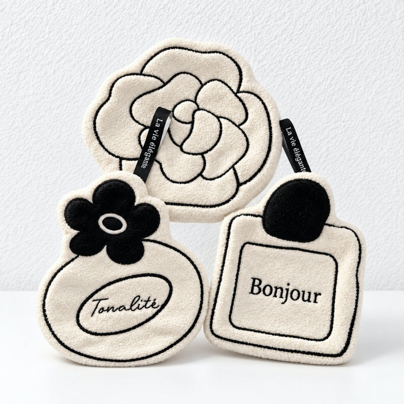CouldNook Shaped Hand Towel - Camellia and Perfume Bottle Designs