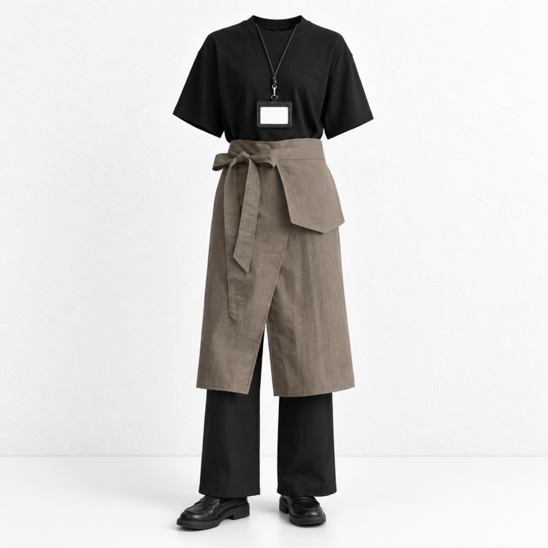 CouldNook Cotton Kitchen Apron - Layered Visible Details Kitchen Wear