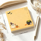 CouldNook Witch Ghost Sticky Notes - Ruled Center and Pumpkin Scene