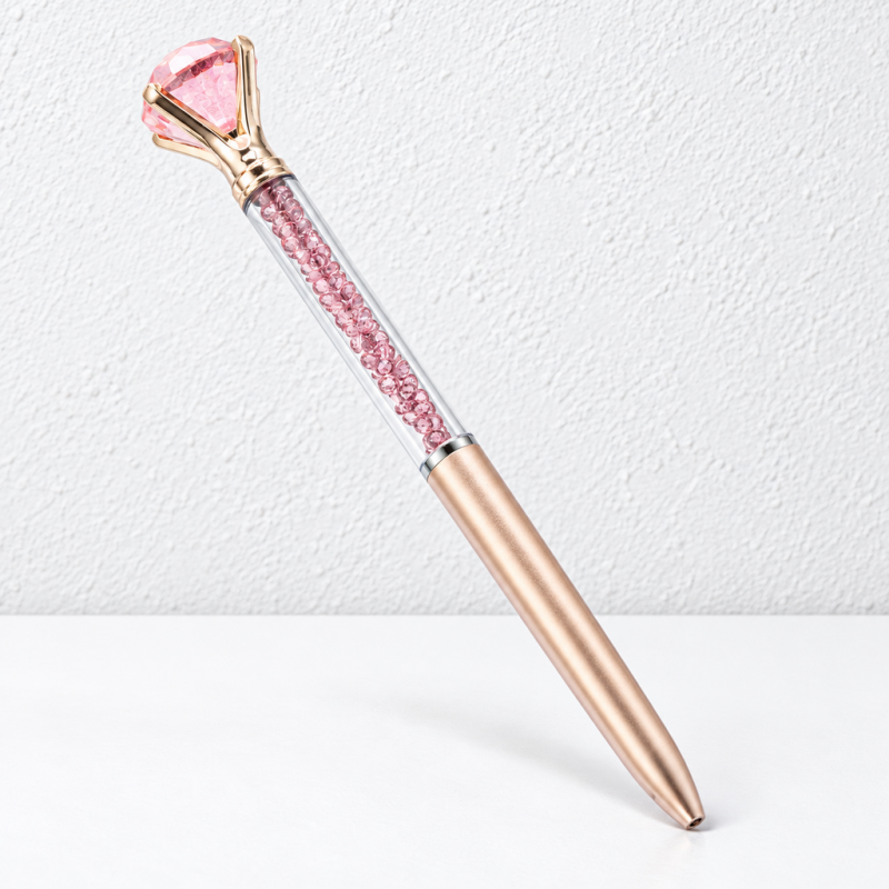 CouldNook Gem Top Ballpoint Pen - Clear Decorative Barrel and Facets