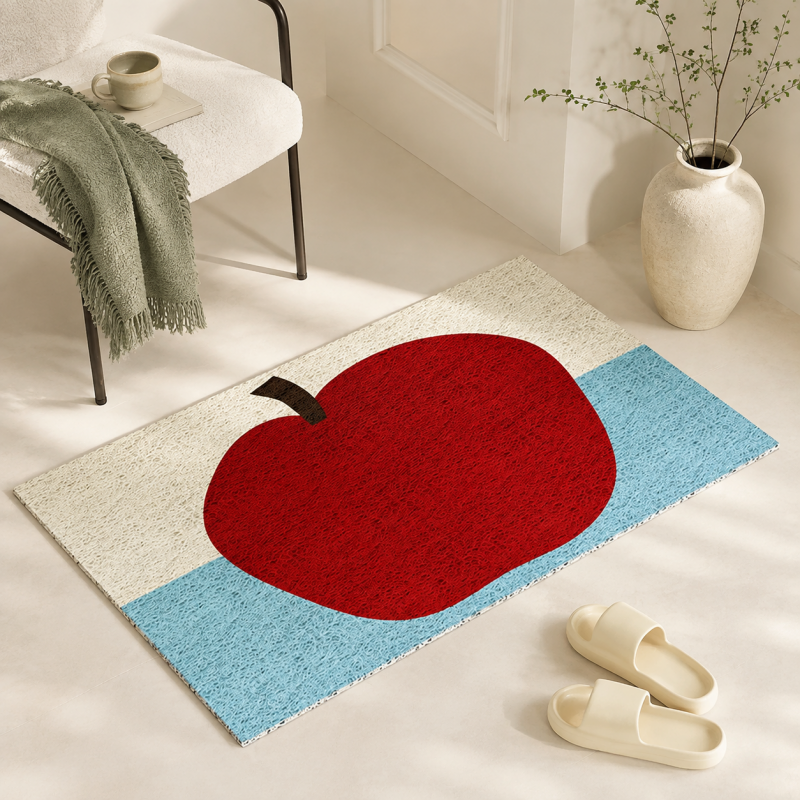 CouldNook Fruit Print Entrance Mat - Apple and Pear Designs