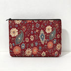 CouldNook Paisley Makeup Storage Bag - Floral Prints And Gusseted Base