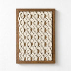 CouldNook Framed Cotton Wall Art - Knotted Patterns and Rectangular Border