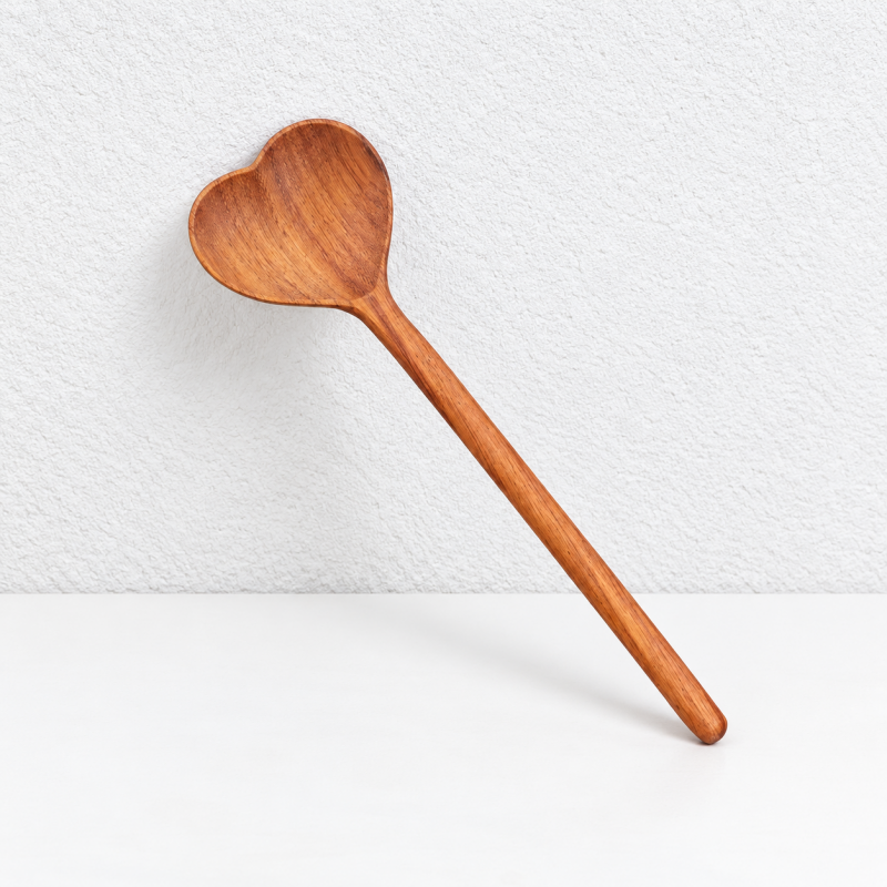 CouldNook Acacia Wood Heart Spoon - Multiple Serving Sizes