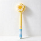 CouldNook Flower Bath Brush - Long Handle And Double Sided Head