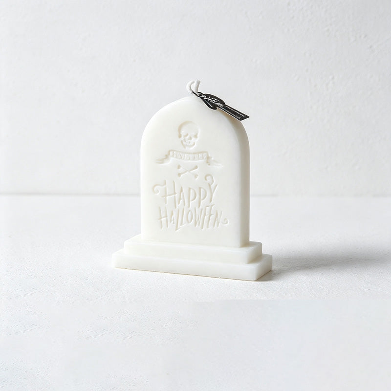CouldNook Assorted Halloween Scented Candle‑Novelty Pumpkin Skull Tombstone Decor