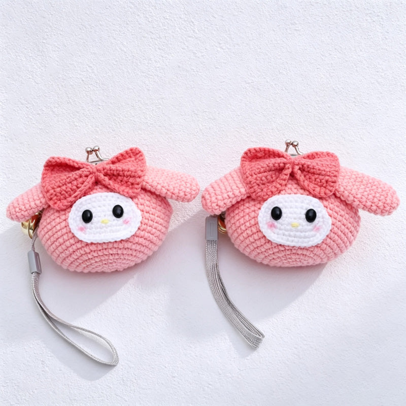 CouldNook Cotton Rabbit Character Coin Purse - Kiss-Lock Wristlet Design