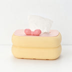 CouldNook Bowknot Plastic Desktop Tissue Box - Removable Base