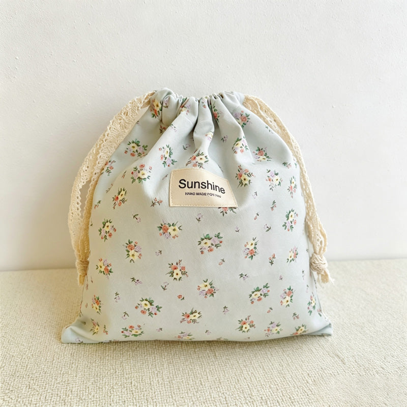 CouldNook Floral Drawstring Storage Bag - Six Animal and Flower Prints