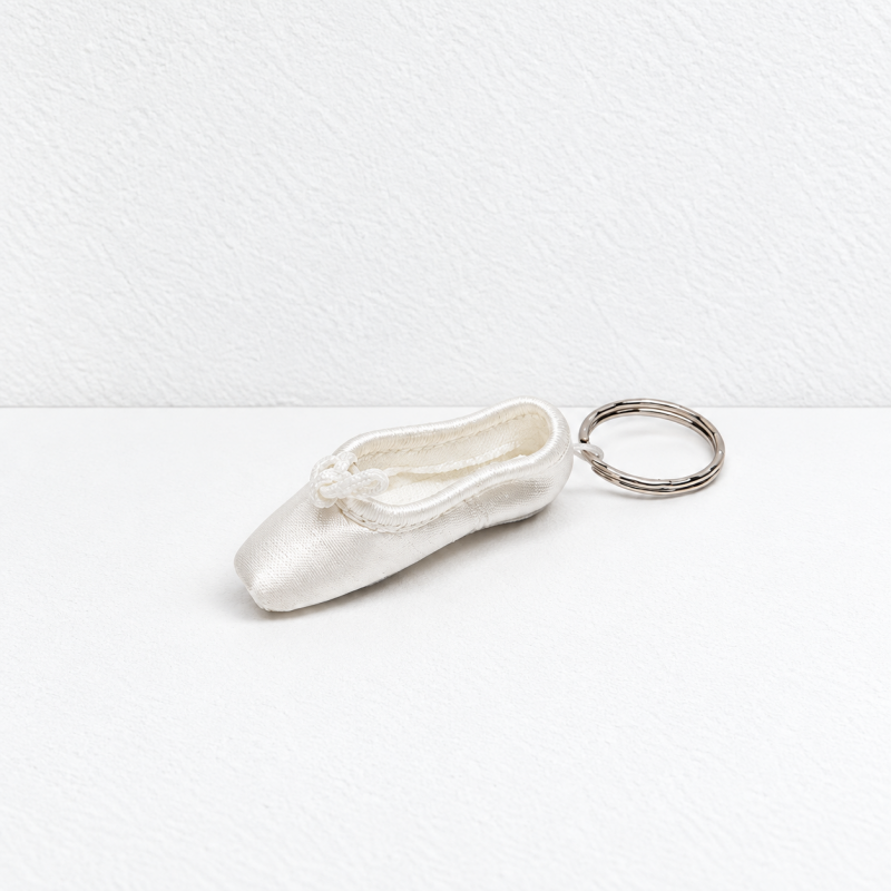 CouldNook Ballet Shoe Keychain - Miniature Satin Shape and Bow Detail