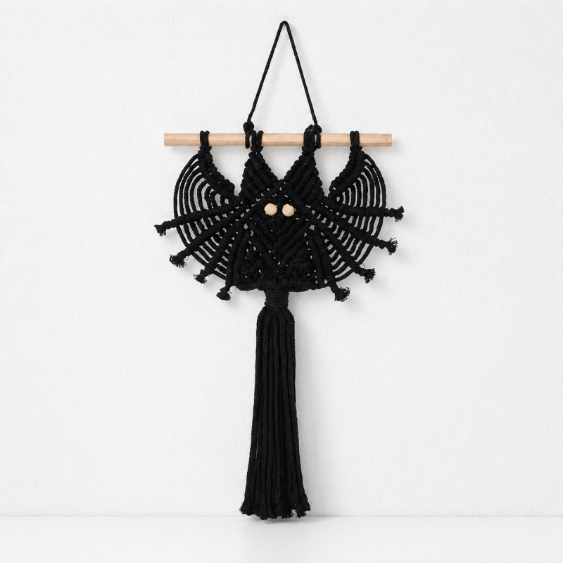 CouldNook Halloween Cotton Rope Wall Hanging - Fringed Character Designs