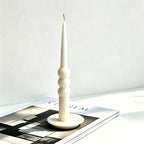 CouldNook Sculptural Taper Candle - Twisted Waves And Stacked Shape Designs