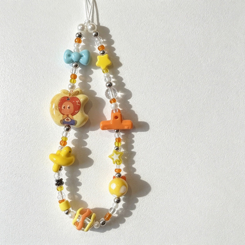 CouldNook Apple Star Figure Phone Charm - Loop Cord Attachment