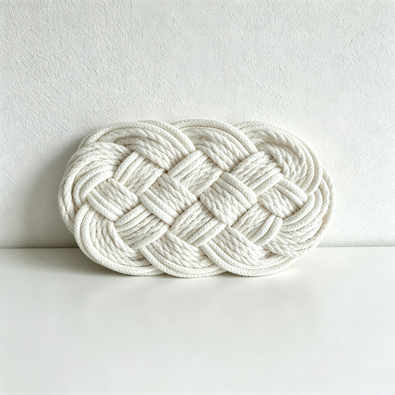 CouldNook Woven Knot Drink Coaster - Warm Table Accent