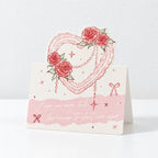 CouldNook Pink Rose Pop Up Card - Romantic Shaped Artwork