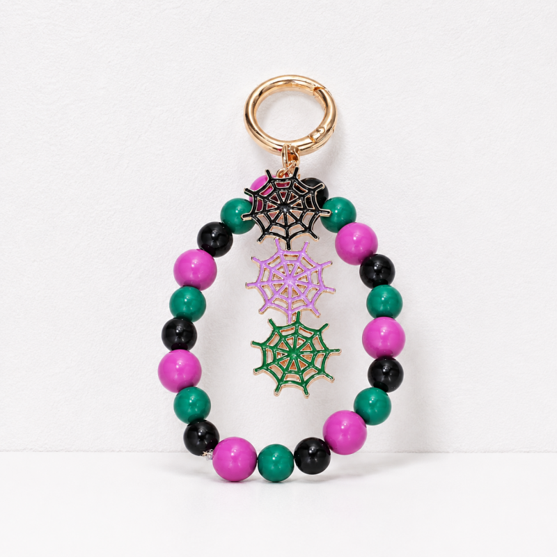 CouldNook Halloween Beaded Keychain - Colorful Loops and Character Pendants