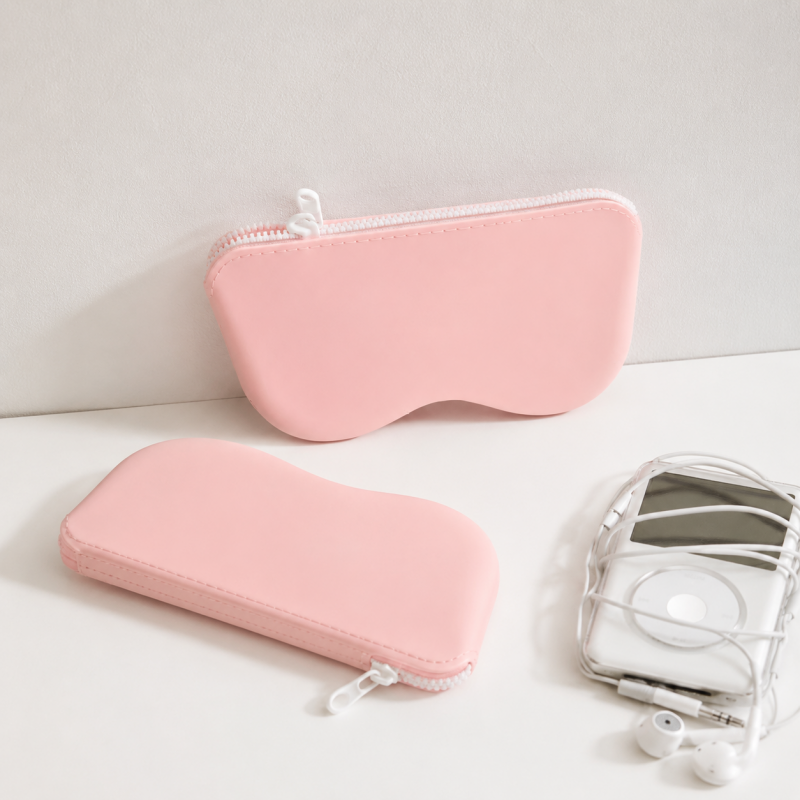 CouldNook Silicone Eyewear Storage Pouch - Curved Zip Closure