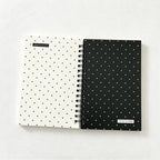 CouldNook Sticker Release Book - Contrasting Polka Dot Covers and Spiral Binding