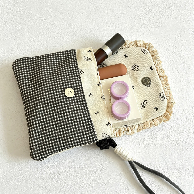 CouldNook Fabric Travel Pouch - Printed Snap Closure Designs