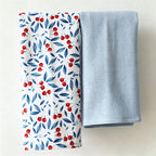 CouldNook Two Piece Tea Towel Set - Print and Waffle Pair