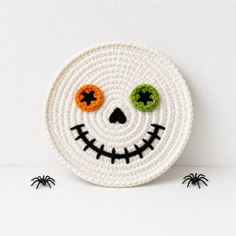 CouldNook Halloween Yarn Coaster - Character Faces and Shaped Motifs
