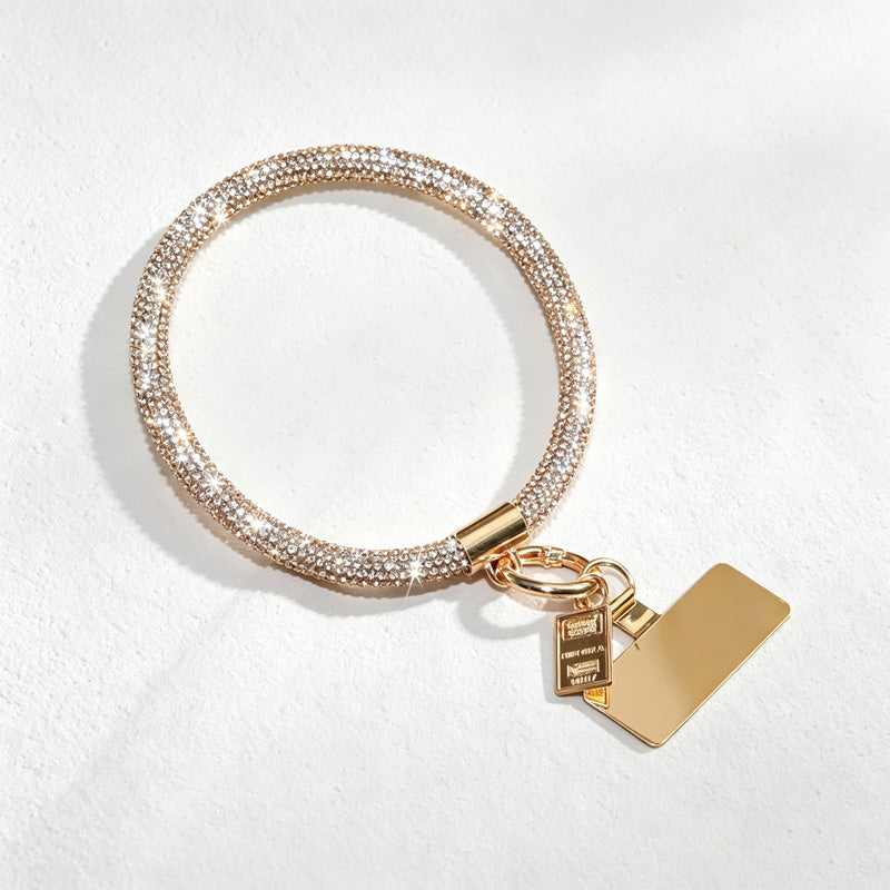 CouldNook Rhinestones Set Phone Strap with Rounded Links