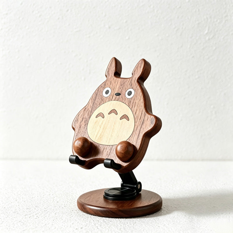 CouldNook Rotating Wooden Phone Stand - Animal Character Designs