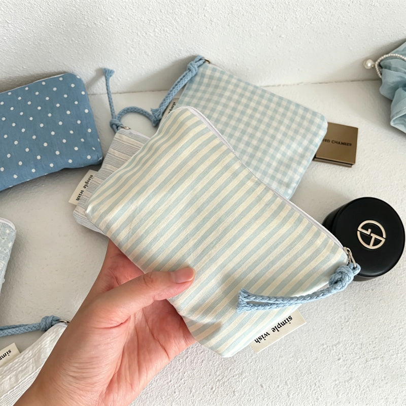 CouldNook Mini Coin Pouch - Seven Blue Textile Patterns