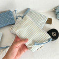 CouldNook Mini Coin Pouch - Seven Blue Textile Patterns