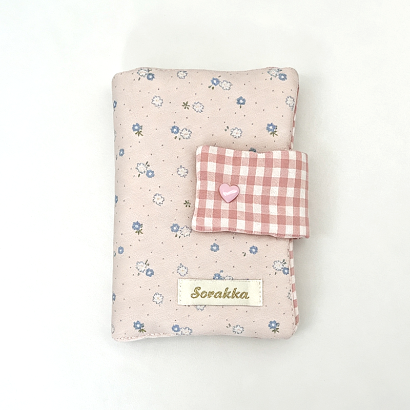 CloudNook Floral Fabric Book Sleeve‑Button Notebook Cover