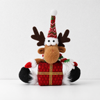CouldNook Christmas Gift-Box Doll Ornament - Seated Character and Ribbon Details