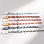 CouldNook Pacifier Clip - Textured Strand and Rainbow Accent Choices