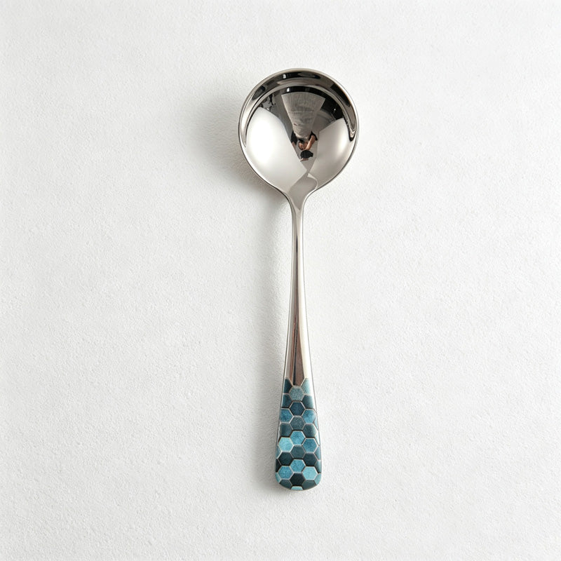 CouldNook Stainless Steel Dessert Spoon - Substantial Rounded Form