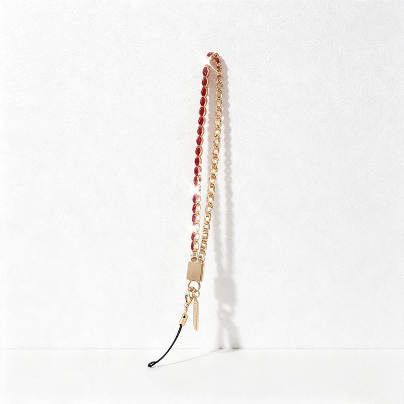 CouldNook Rhinestones Set Wrist Phone Strap with Closely Set Reflective Stones