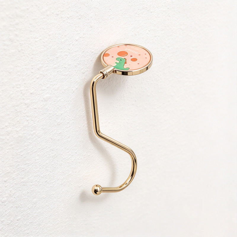 CouldNook Decorative Tabletop Bag Hook - Round Top and Curved Arm