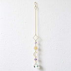 CouldNook Geometric Celestial Suncatcher - Open Frames And Purple Stone Accents
