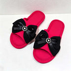CouldNook Bow Slide Slippers - Three Textured Color Options