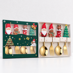 CouldNook Christmas Stainless Steel Cutlery - Festive Character Handle
