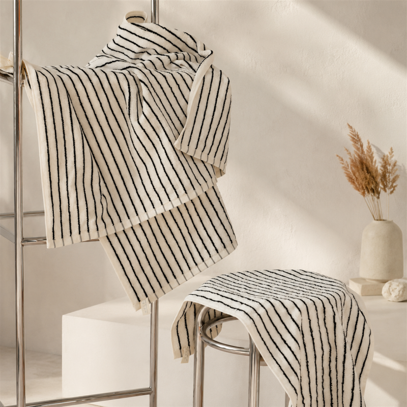 CouldNook Cotton Striped Towel - Coordinated Face and Bath Sizes