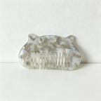 CloudNook Marble Cat Acetate Comb‑Wide Tooth Hair Detangler