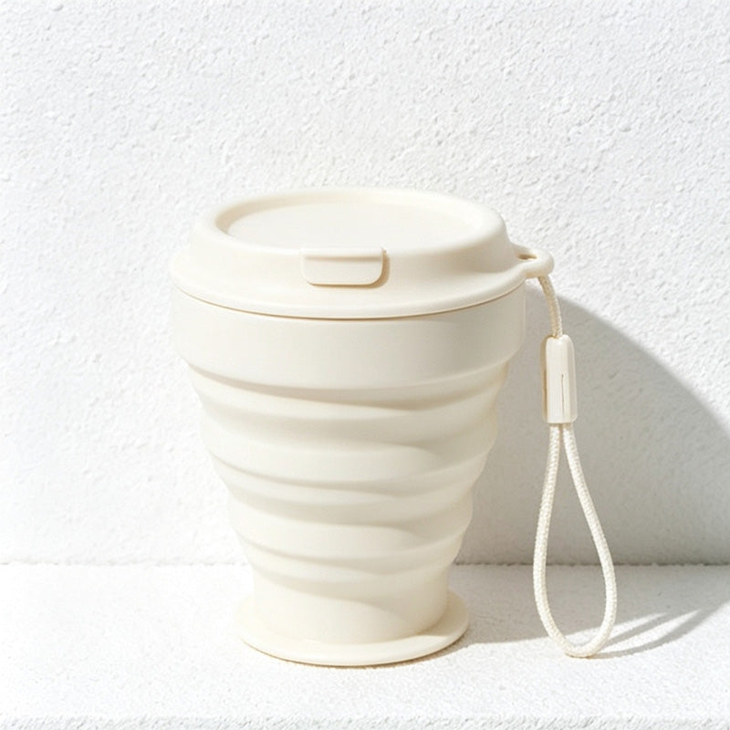 CouldNook Collapsible Silicone Cup - Accordion Sides and Attached Hanging Loop