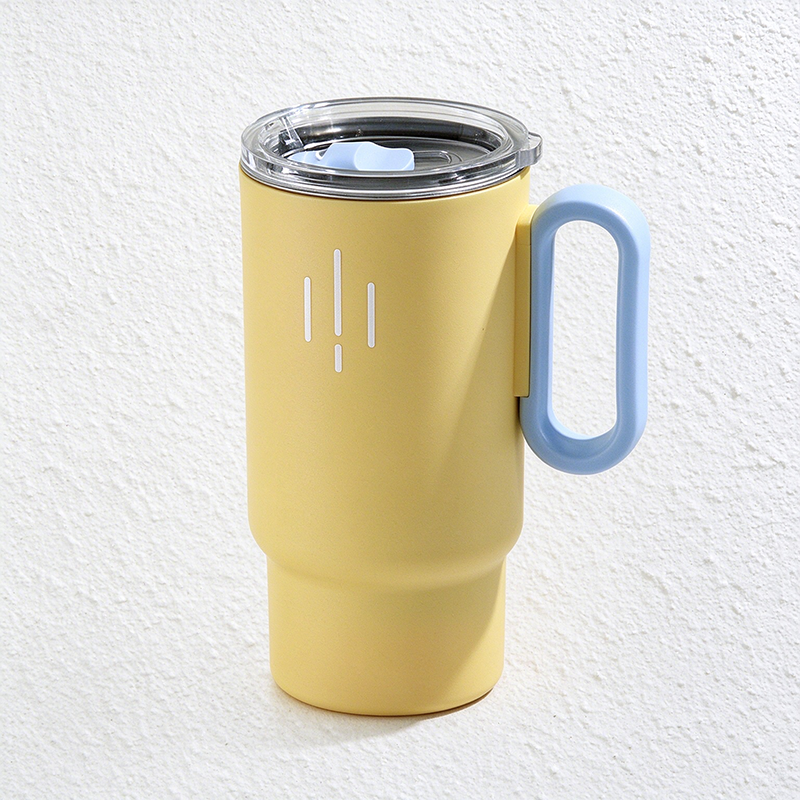CouldNook Handled Coffee Cup - Bright Colors and Contrasting Rectangular Handle