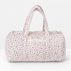 CouldNook Quilted Floral Travel Bag - Carry Handles and Front Zipper Pocket