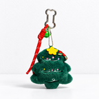 CouldNook Christmas Bag Charm - Plush Tree and Bow-trimmed Wreath Designs
